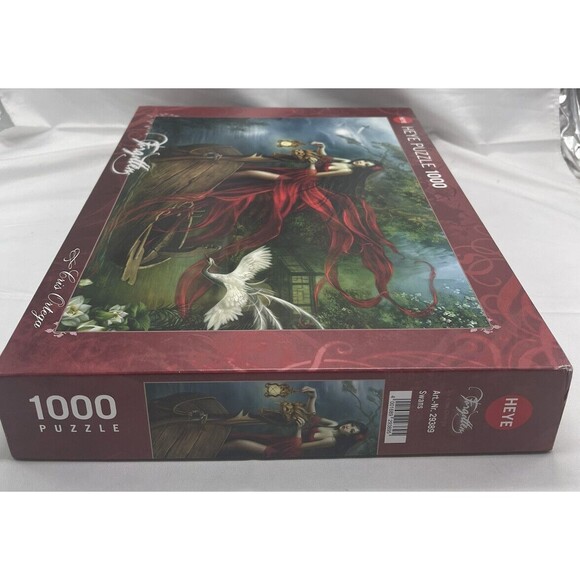 Heye Jigsaw Puzzle Forgotten Cris Ortega Swans Dark Rose 1000 pc  Gothic Fantasy - Picture 16 of 16